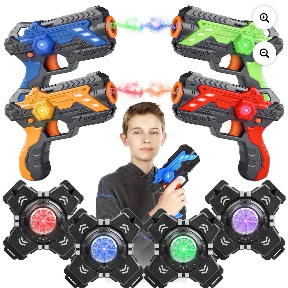 Shooting Tag Set for Kids,Infrared Toy Set of 4 Shooting Tag Vest,